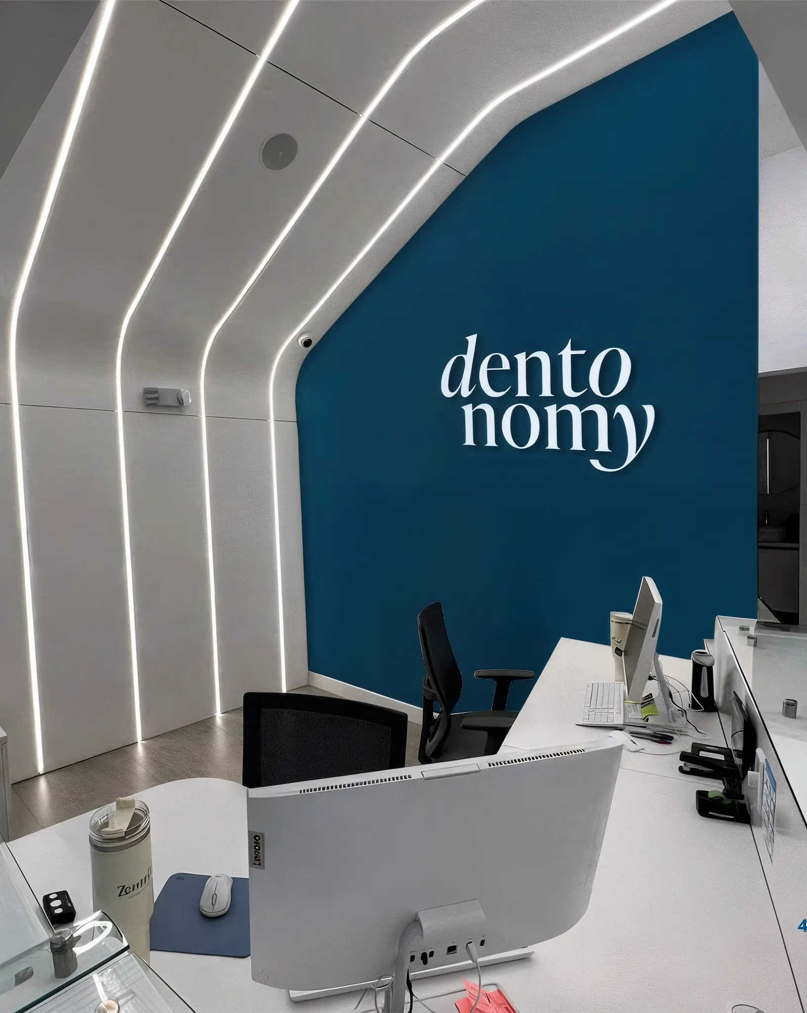 Paleta de colores del branding para la identidad corporativa de Dentonomy